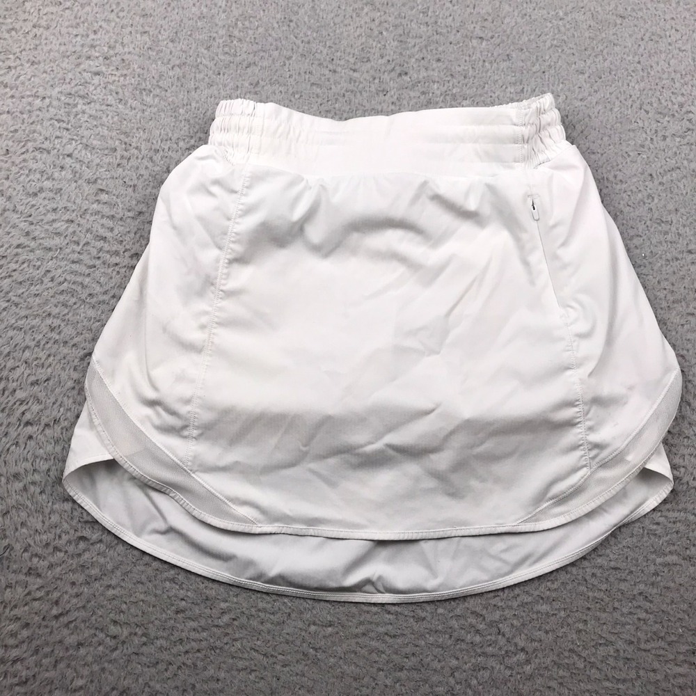 Lululemon Hotty Hot High-Rise Skirt Womens 6 Long White Performance Tennis Skort